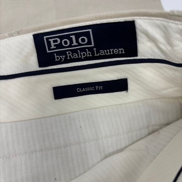 Polo Ralph Lauren Mens 32x30 Beige Linen Silk Blend Classic Fit Pants NWT - Picture 3 of 9